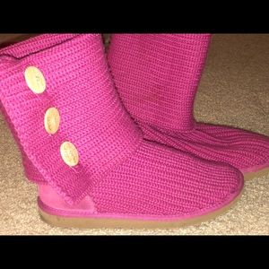 Knitted Pink UGG Boots